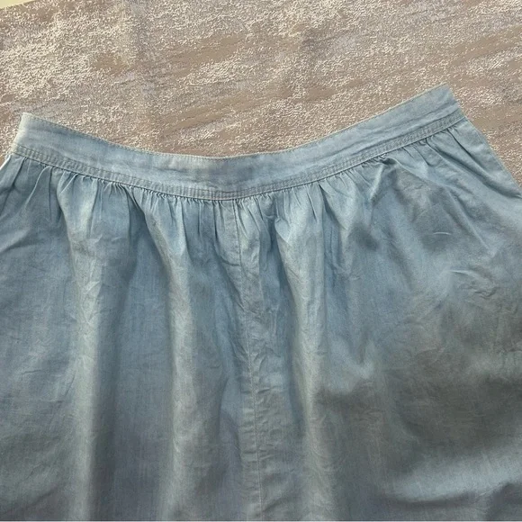 Ardene Light Blue Button-Front Skater Skirt - Picture 12 of 16